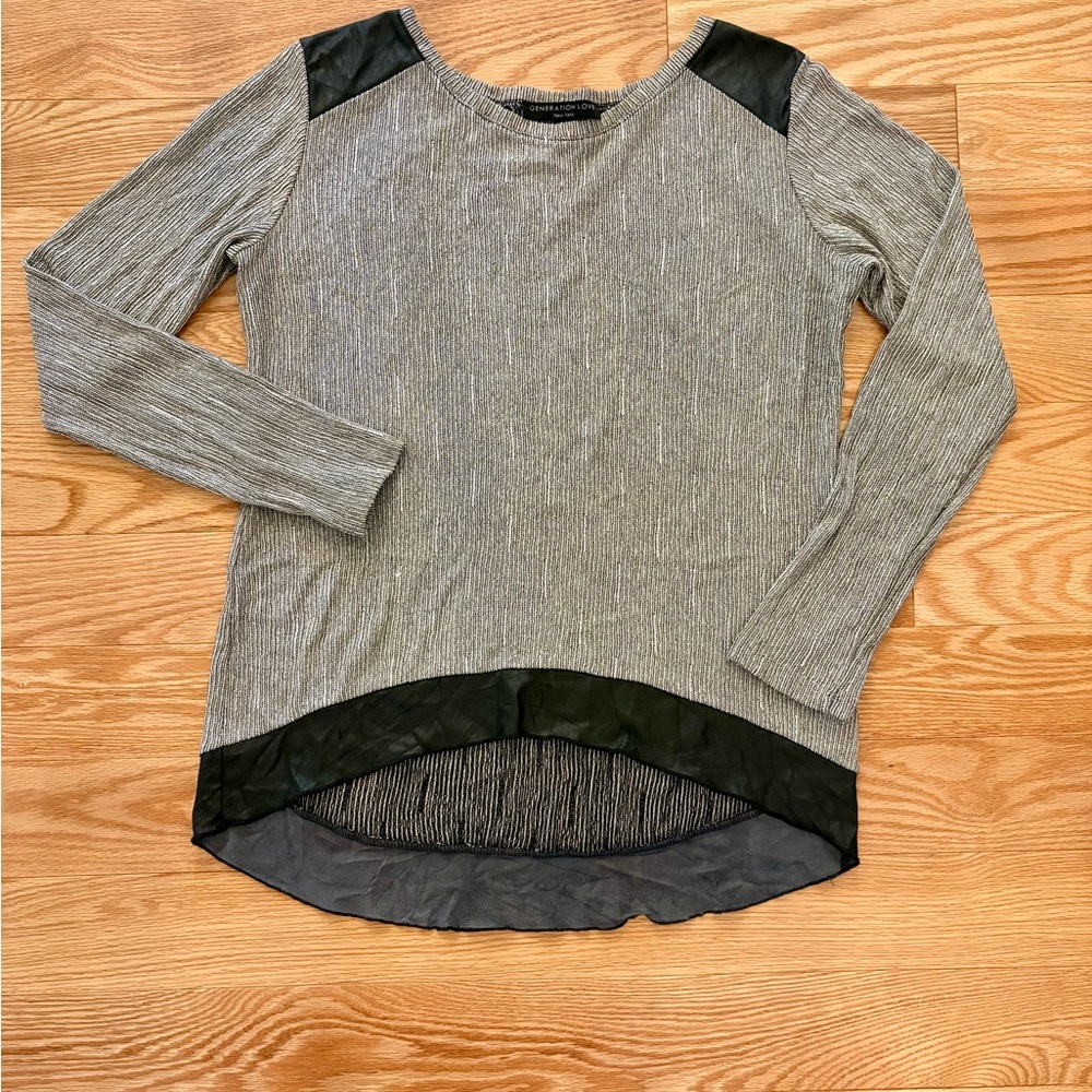 Generation Love Hi-Lo Hem Top Sz M EUC